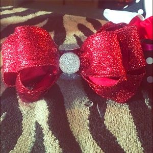 Shiny red Cinderella Bow large size